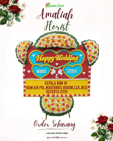 Papan Bunga Pernikahan Kuyawage